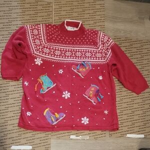 Victoria Jones Woman Red Turtleneck Sweater